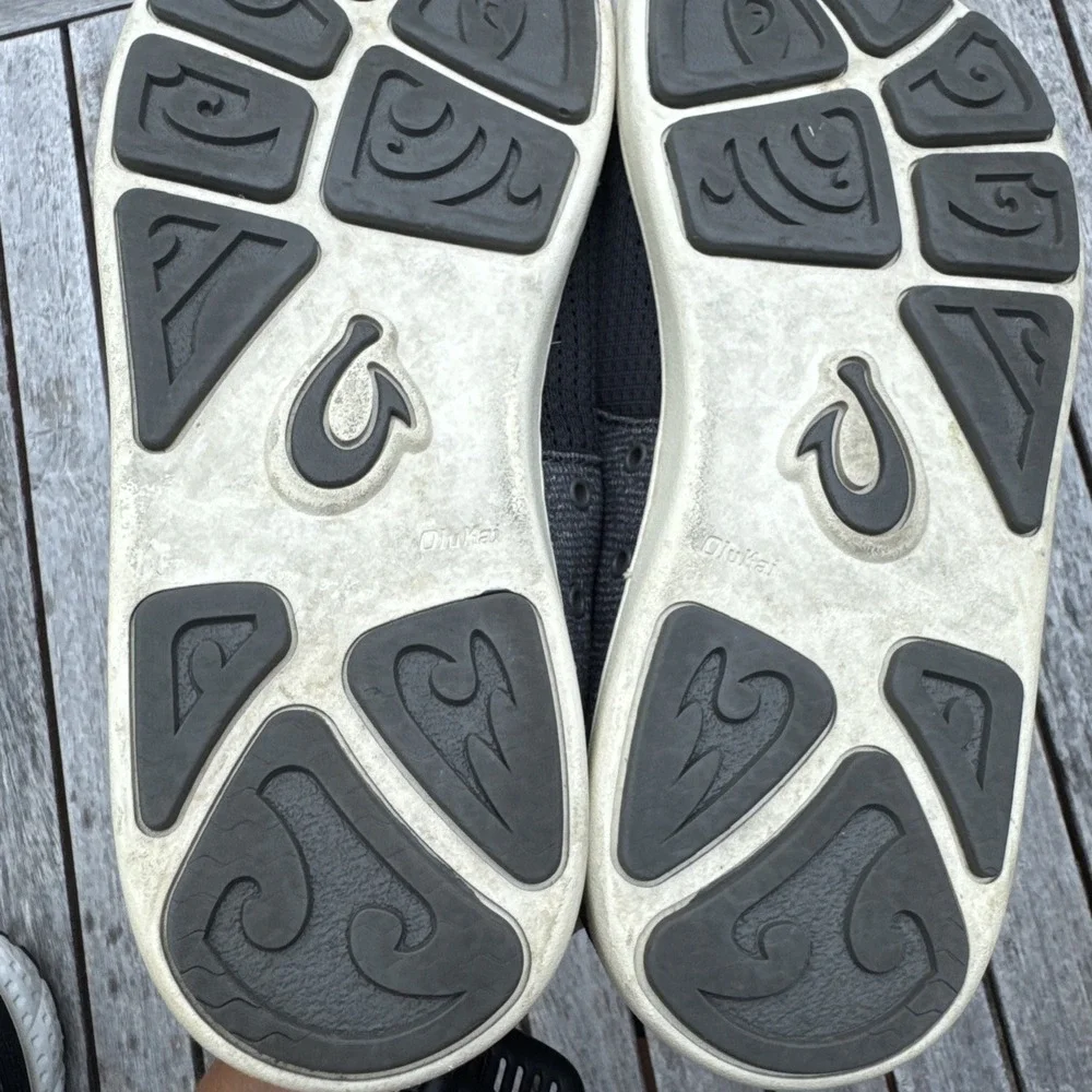 Olukai Nohea Moku Men's Casual Slip On Boat Shoes Size 9 Gray 10283-6C6C